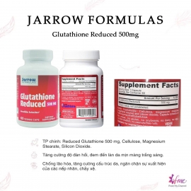 Viên uống giúp dưỡng da trắng sáng , chống lão hóa Glutathione Reduced 500 mg 60 Viên