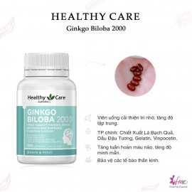 Viên uống Healthy Care Ginkgo Biloba 100 viên